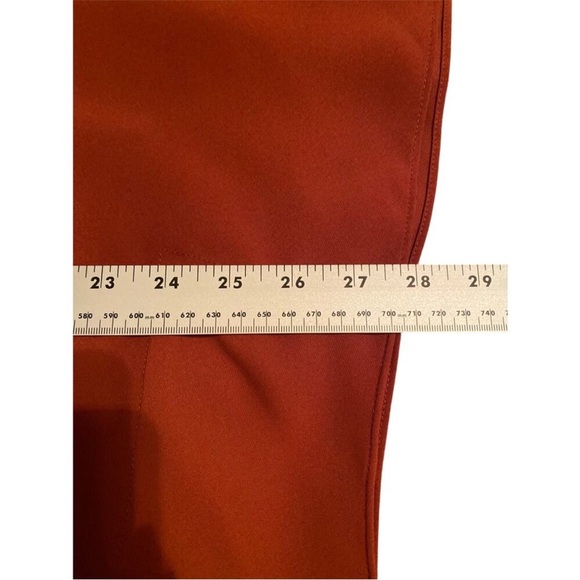 Anna Cate Elegant Orange V-Neck Dress - Picture 7 of 7